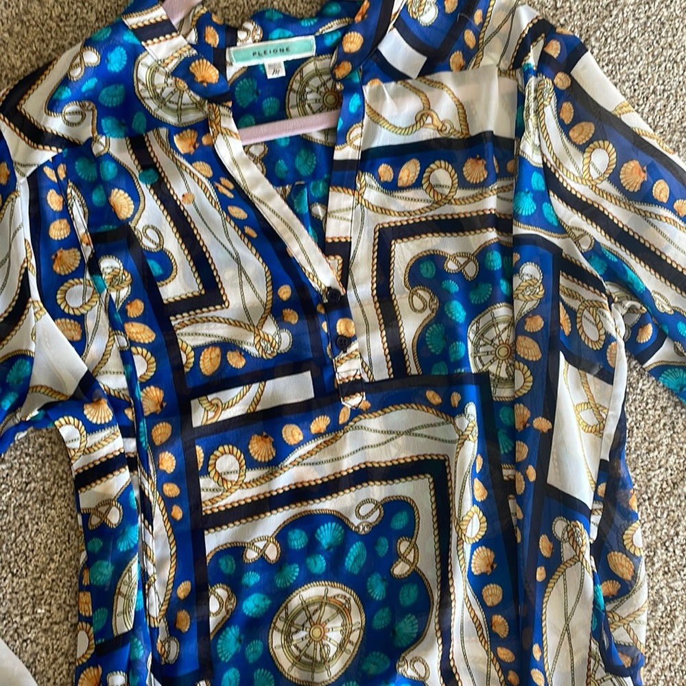 Swimsuit coverup, nautical Gucci print
